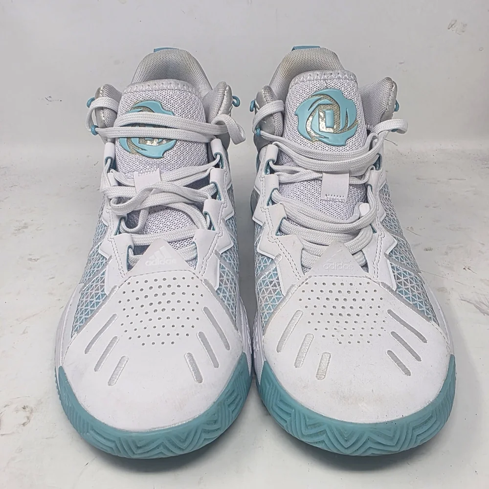 Adidas D Rose Son of Chi Cloud Basketball Shoes Mens 8 White Pulse Aqua